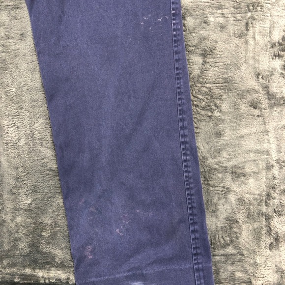 Nordstrom Pleated Chinos Mens 38x36 Navy Blue Cotton Twill Trousers Tall - Picture 10 of 12